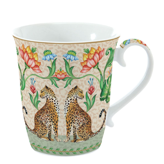 Tazza mug Jungle Vibes Easy Life in porcellana con decoro leopardo 275 ml