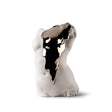 Busto femminile Eternal Fluidity Lladrò in porcellana bianca 29x20 cm