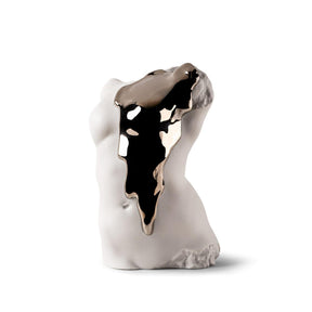 Busto femminile Eternal Fluidity Lladrò in porcellana bianca 29x20 cm