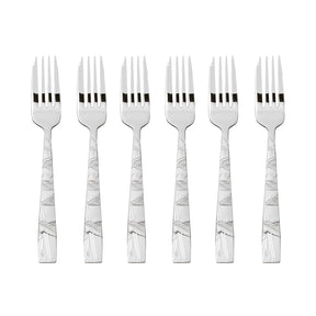 Set 6 forchette dessert Jungle Sambonet in acciaio inox decorato
