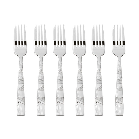 Set 6 forchette dessert Jungle Sambonet in acciaio inox decorato