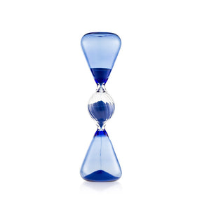 Clessidra Momentum Emò Italia in vetro soffiato blu 7x27 cm