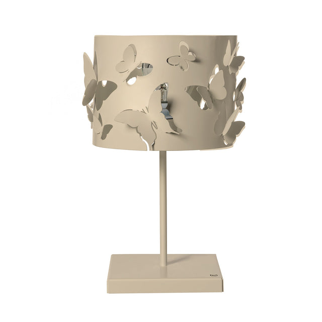Lampada da tavolo Farfallosa Arti e Mestieri in metallo color crema