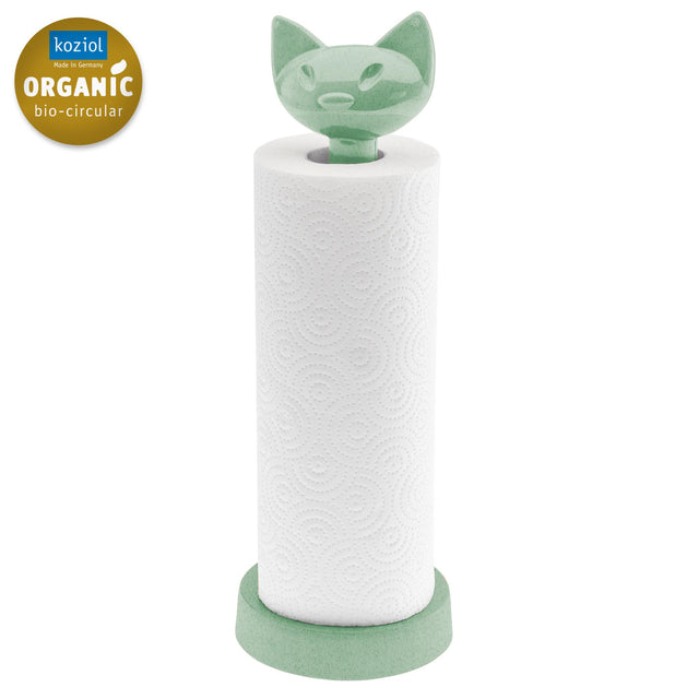 Portarotoli gatto Miaou Koziol in materiale termoplastico verde 26 cm