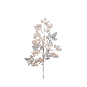 Decorazione Rosa Selvatica Bianchi Dino in materiale sintetico 80 cm