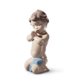 Statuetta Bimbo che Prega Lladrò in porcellana 13x7 cm