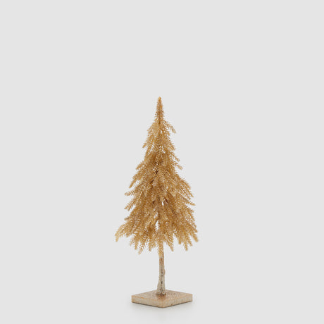 Pino glitter EDG con base dorata in materiale sintetico 48 cm