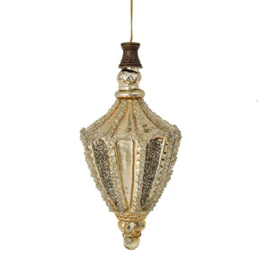 Pendaglio albero Bianchi Dino in vetro color oro glitter 18 cm