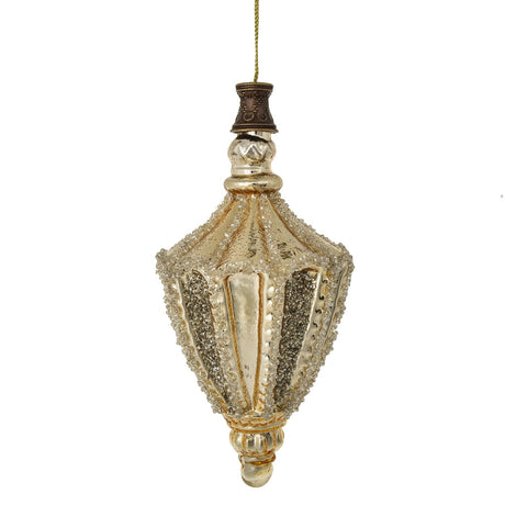 Pendaglio albero Bianchi Dino in vetro color oro glitter 18 cm