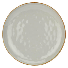 Vassoio Concerto Rose & Tulipani in stoneware con bordo dorato 32 cm
