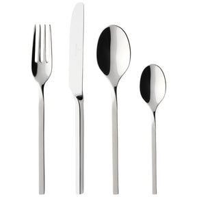 Set posate NewWave Villeroy & Boch acciaio inox 24 pezzi design sinuoso
