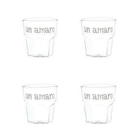 Set 4 bicchierini Amaro Simple Day in vetro borosilicato 130 ml