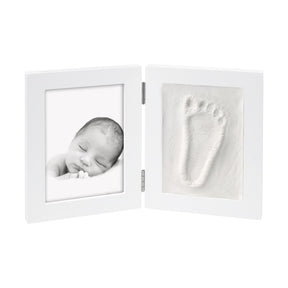 Portafoto con impronta Mascagni Casa in legno bianco 10x15 cm