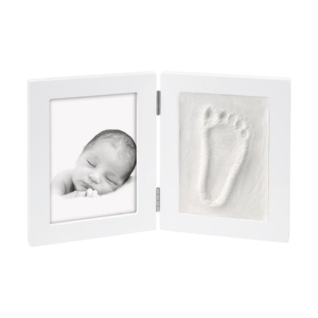 Portafoto con impronta Mascagni Casa in legno bianco 10x15 cm