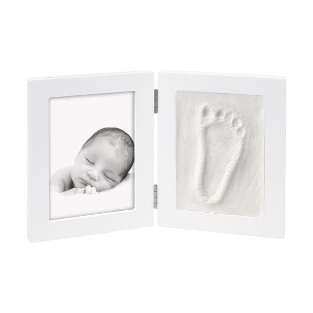 Portafoto con impronta Mascagni Casa in legno bianco 10x15 cm