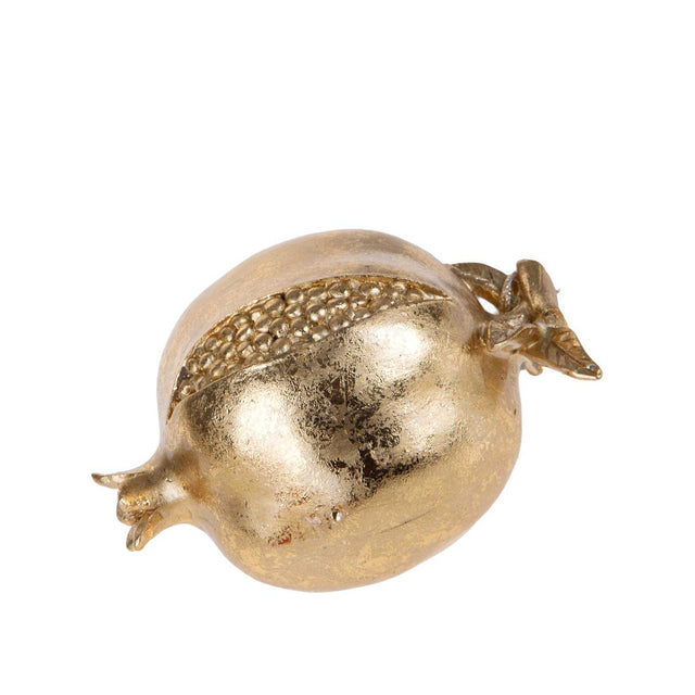 Decorazione natalizia melograno Bianchi Dino in poliresina dorata 14,5 cm