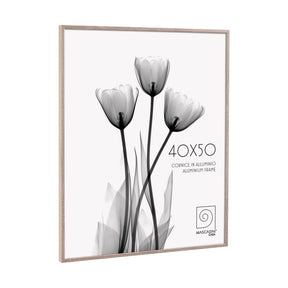 Portafoto Mascagni Casa in alluminio finitura rovere 40x50 cm