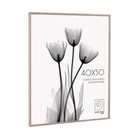 Portafoto Mascagni Casa in alluminio finitura rovere 40x50 cm