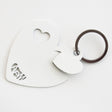 Portachiavi Cuori Arti & Mestieri in ferro bianco 28x5 cm