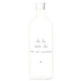 Bottiglia Simple Day in vetro borosilicato 1,4 litri con scritta decorata