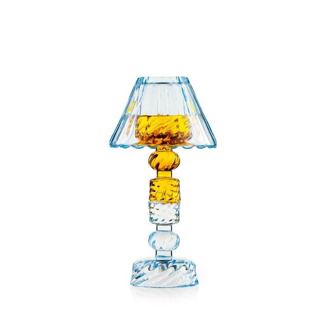 Candeliere Luxor Round Emò Italia in vetro celeste 24 cm