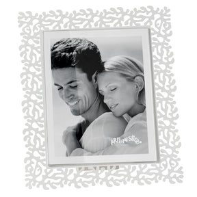 Portafoto Corallo Maxi Arti & Mestieri in ferro bianco marmo 34x29 cm