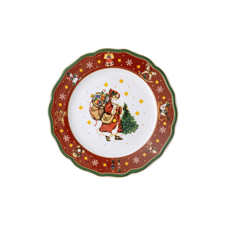 Piatto colazione Happy Christmas Hutschenreuther in porcellana decorata 22 cm