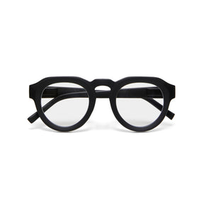 Occhiali da lettura Zeno Round Okkia in plastica nera 13 cm