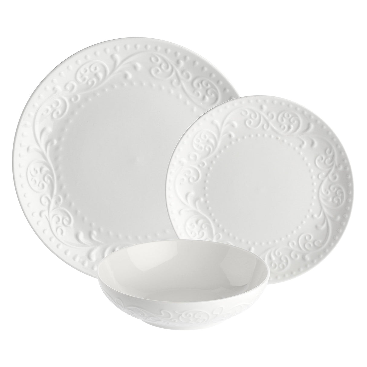 Set piatti Sognante La Porcellana Bianca in porcellana 18 pezzi