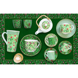 EASY LIFE Floral Fantasy Set 4 Pezzi Bicchierini Caffè con Piattini in Bamboo 110ml Porcllana