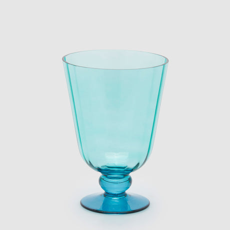 Vaso Righe EDG in vetro rosa e base verde smeraldo 21x15 cm