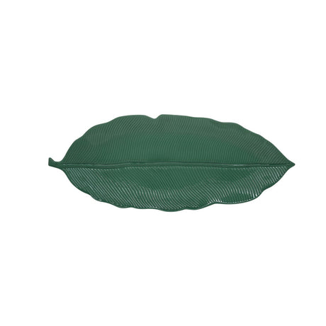 Insalatiera Foglia Easy Life in porcellana verde 39x16 cm