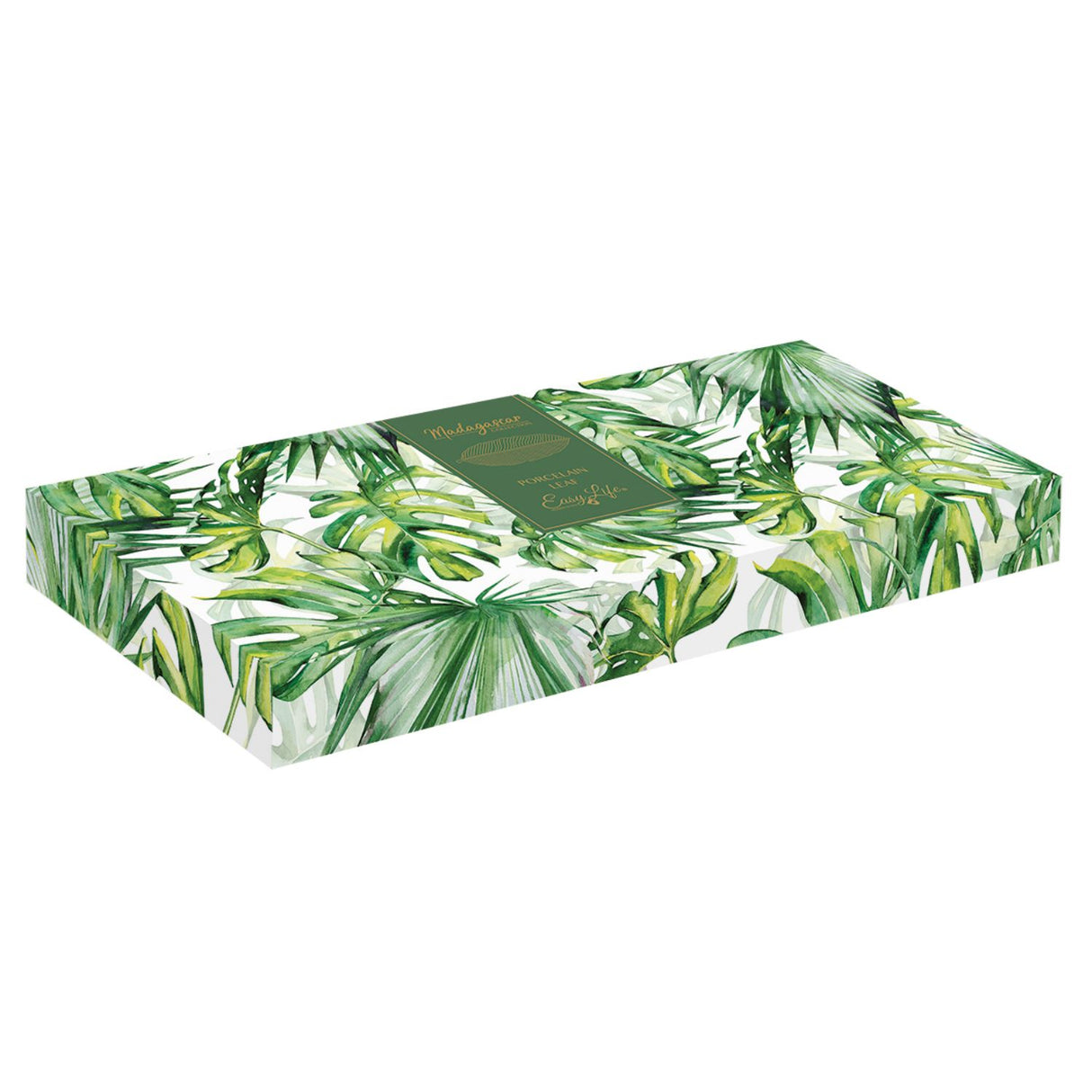 EASY LIFE Leaves Bowl Cup Leaf 47x19cm Green Porcelain