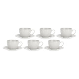Set 6 tazze caffè Sognante La Porcellana Bianca in porcellana 100ml