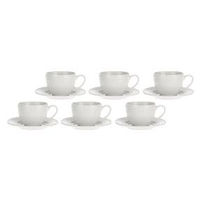 Set 6 tazze caffè Collina La Porcellana Bianca in porcellana 100ml