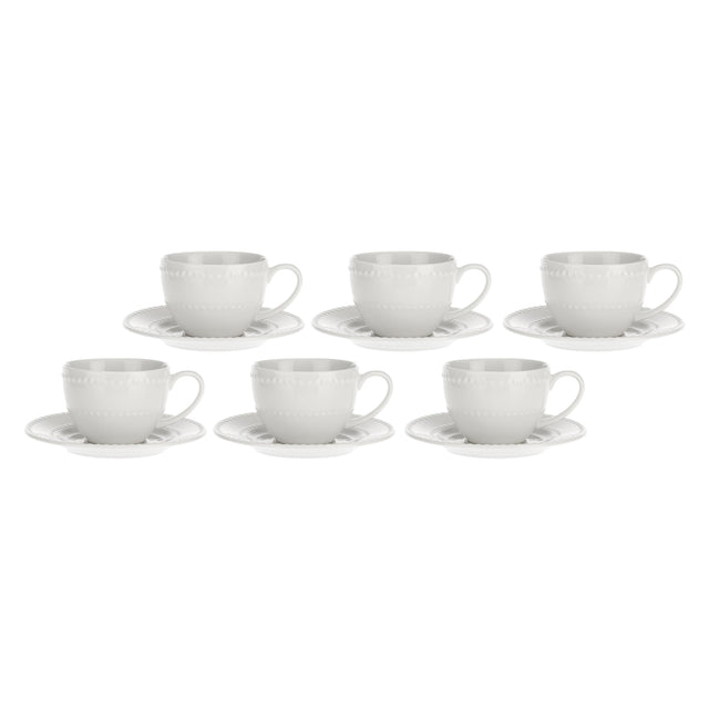 Set 6 tazze caffè Collina La Porcellana Bianca in porcellana 100ml