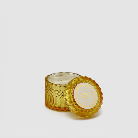 Candela profumata Crystal EDG in vetro color ambra 9x8,5 cm