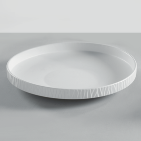 Piatto vassoio Mascagni Casa in ceramica bianca 36x6 cm