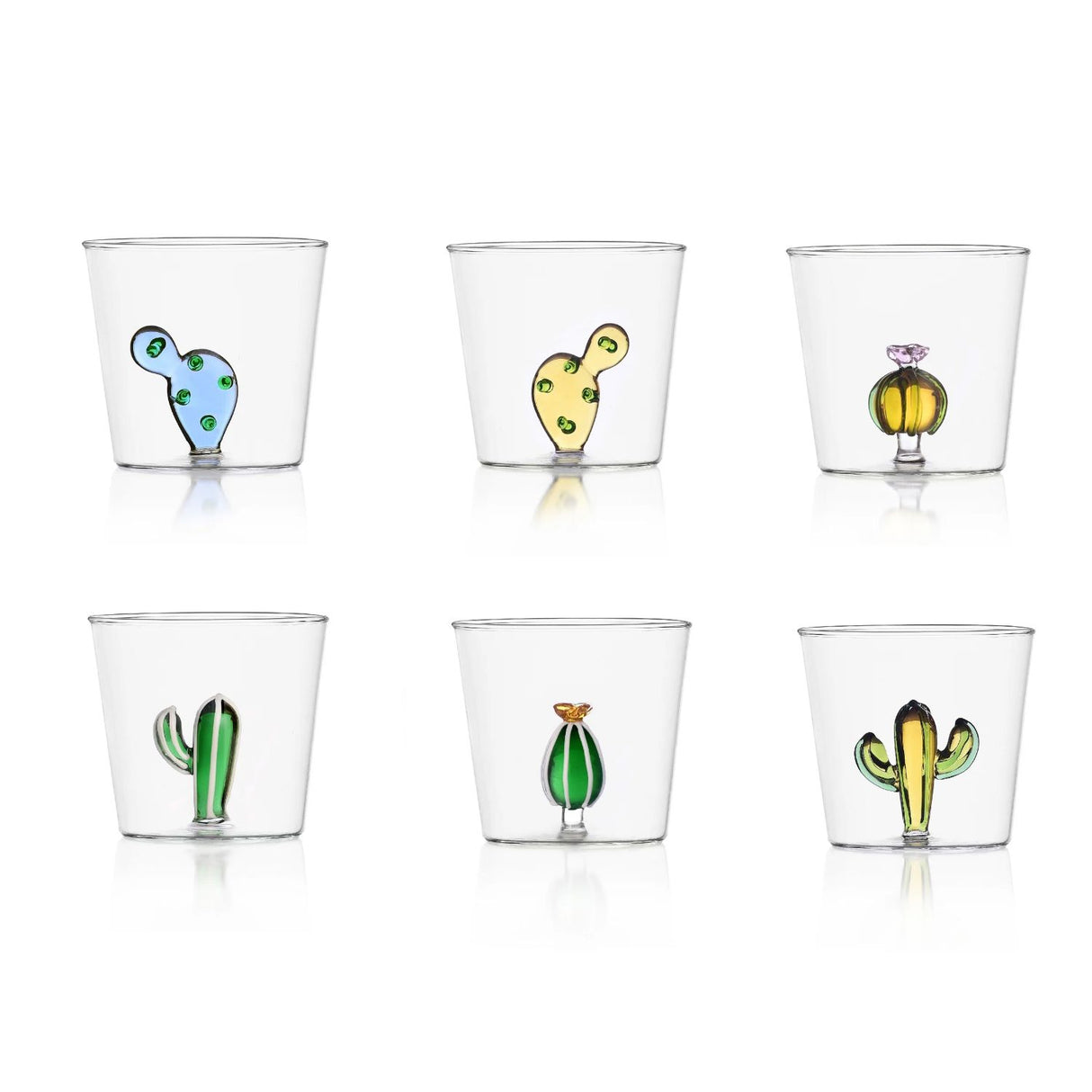 Set 6 bicchieri Desert Plants Ichendorf in vetro borosilicato 8,5 cm