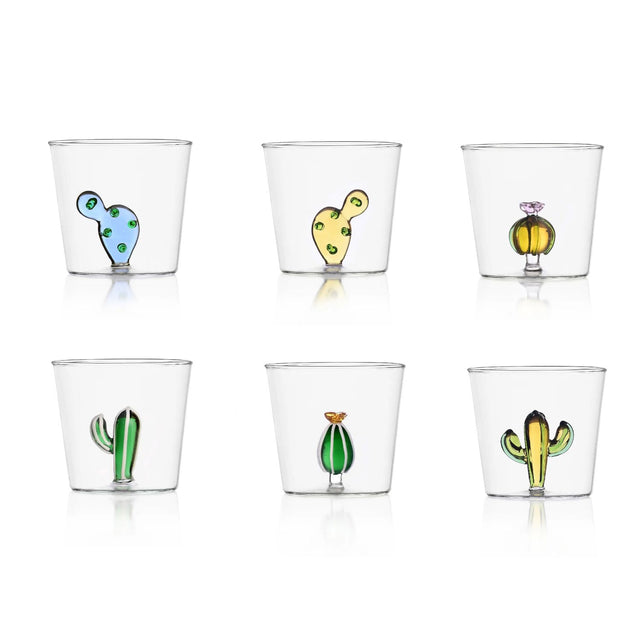Set 6 bicchieri Desert Plants Ichendorf in vetro borosilicato 8,5 cm