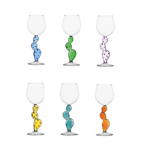 Set 6 calici acqua Desert Plants Ichendorf in vetro borosilicato colorato