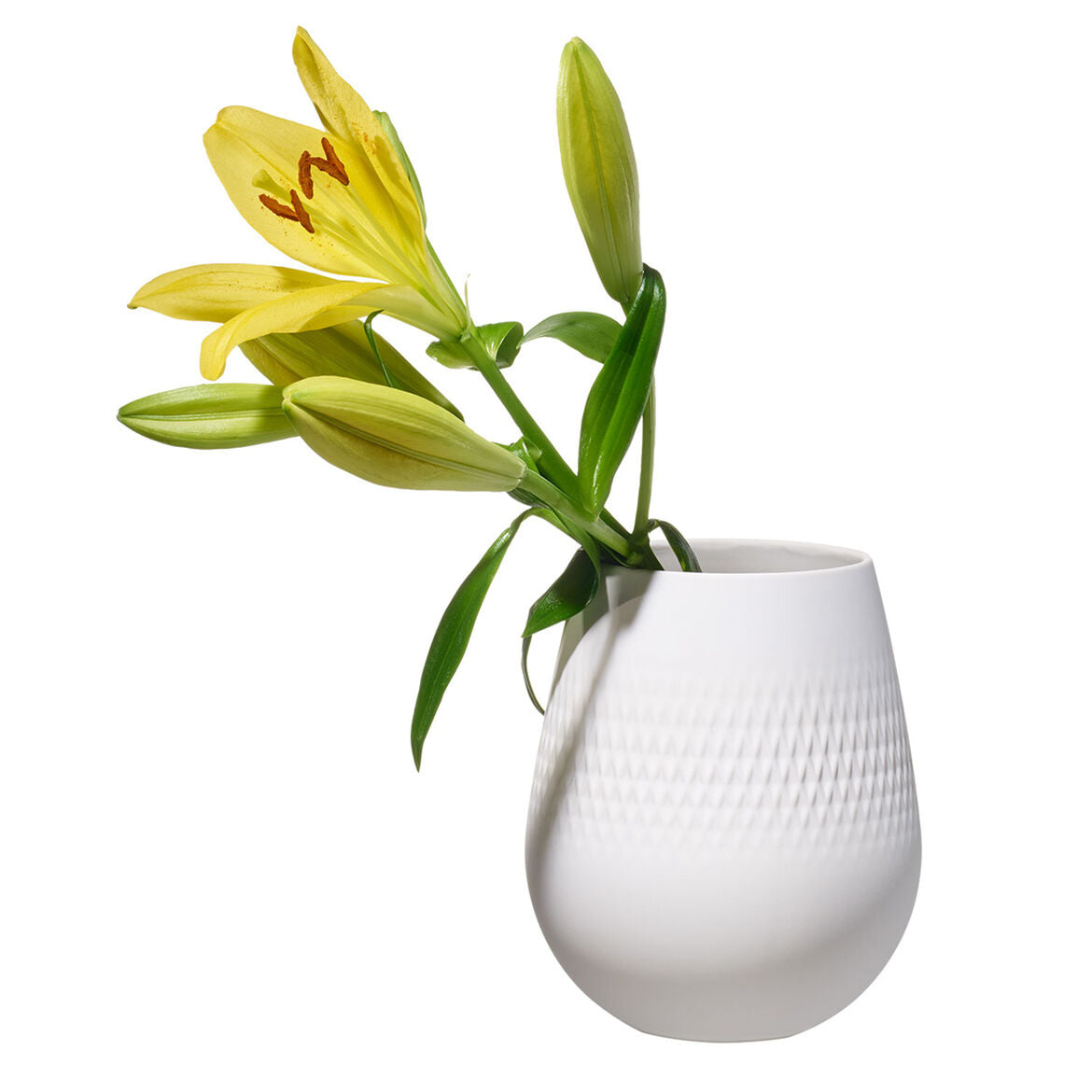 VILLEROY & BOCH Manufacture Collier Bianco Vaso Carré Piccolo 14cm Porcellana