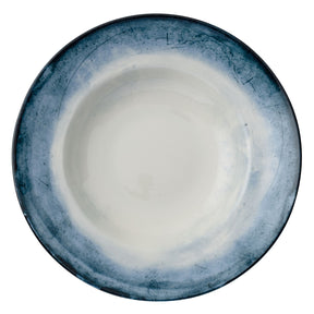 Piatto pasta Shade Sea Arthur Krupp in porcellana con bordo azzurro 29,5 cm