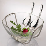 EME Magic Pair of Salad Cutlery 182mm Stainless Steel Made in Italy