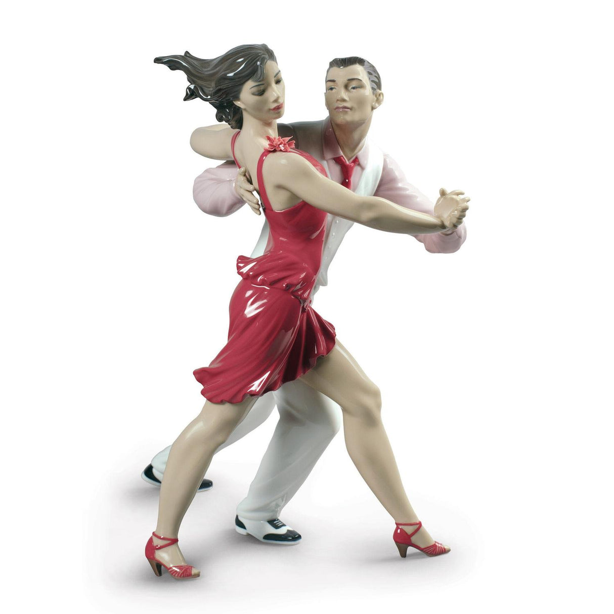 Statuina Coppia Salsa Lladrò in porcellana lucida 35x21 cm