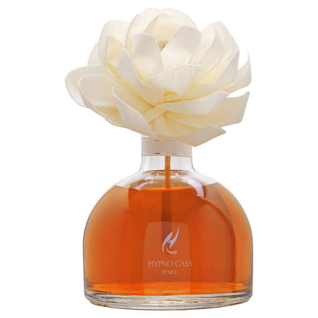 Diffusore a bastoncini Hypno Casa con fiore decorativo 250 ml mandarino