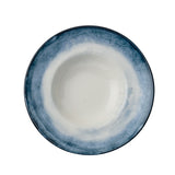 Piatto pasta Shade Sea Arthur Krupp in porcellana con bordo azzurro 27 cm