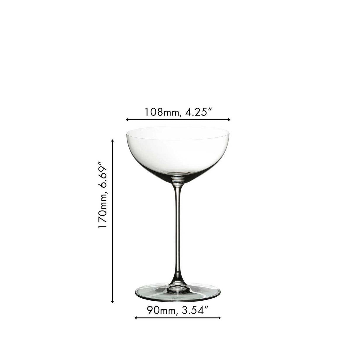 RIEDEL Veritas Set 2 Pieces Champagne Cocktail Cup 240ml 17cm Crystal 6449/09