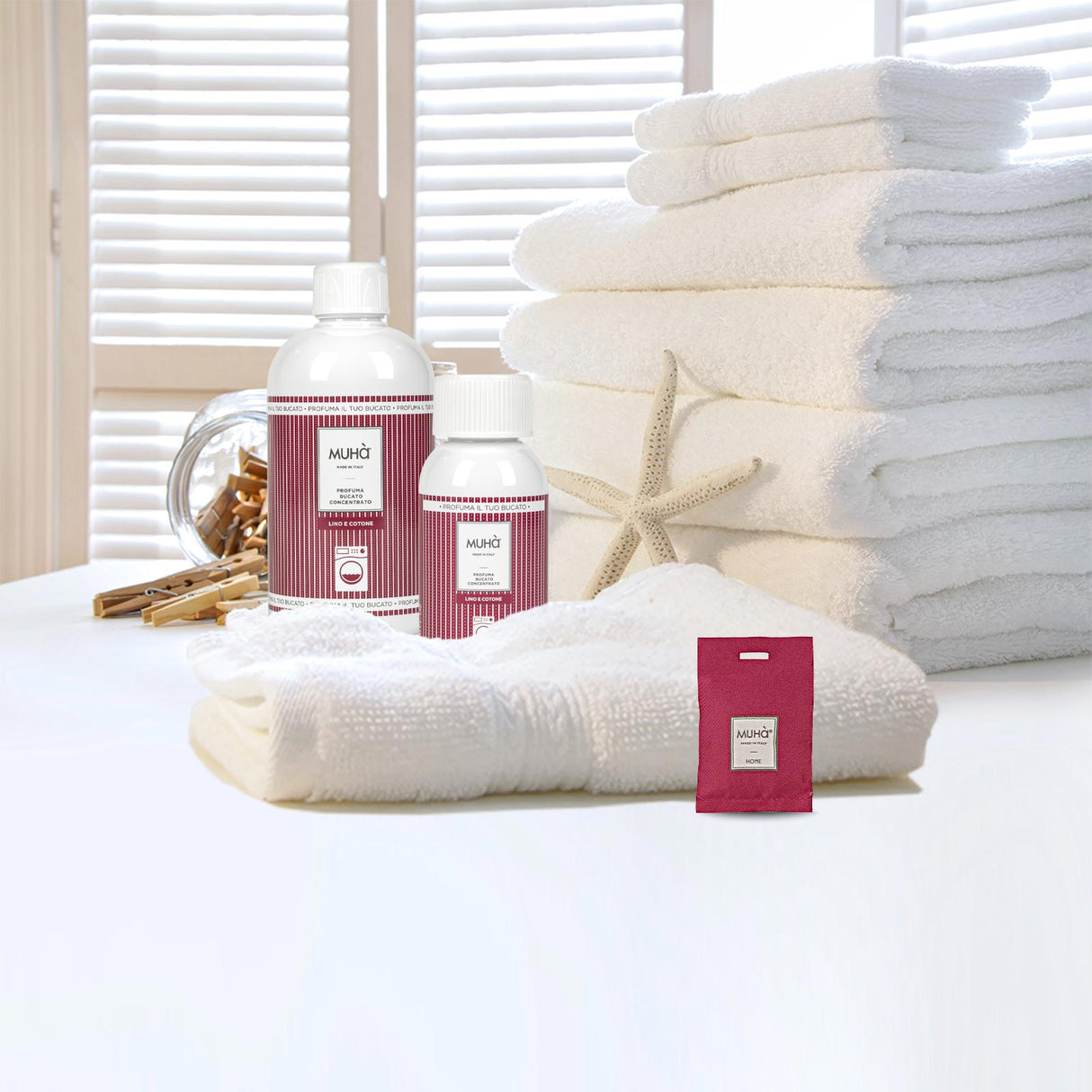 MUHA' Profumo Bucato Lavatrice 100ml Lino e Cotone