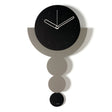 Orologio a pendolo Trilogy Arti e Mestieri in ferro nero fango 49x29 cm